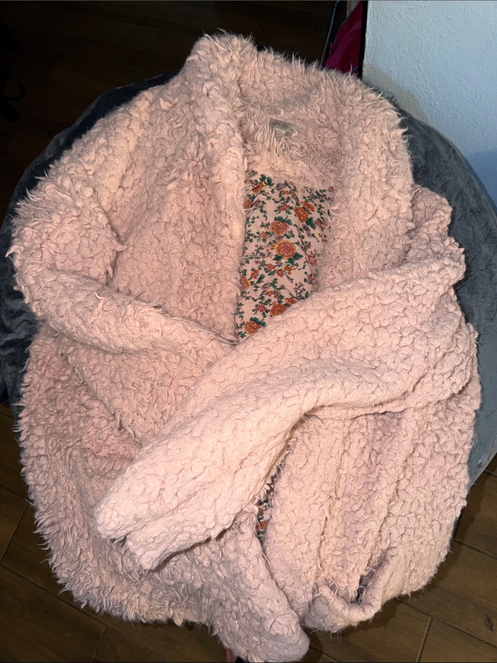 Plush Blush Teddy Jacket - Soft Open-Front Coat